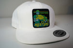 The "OG Heaters" LIMITED EDITION ALL WHITE Flat Bill Snapback Hat