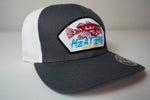 The "Heater Fish" Gray & White, Mesh SNAPBACK Hat