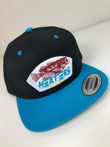 The "Heater Fish" Hat - Teal Flat Bill Snapback