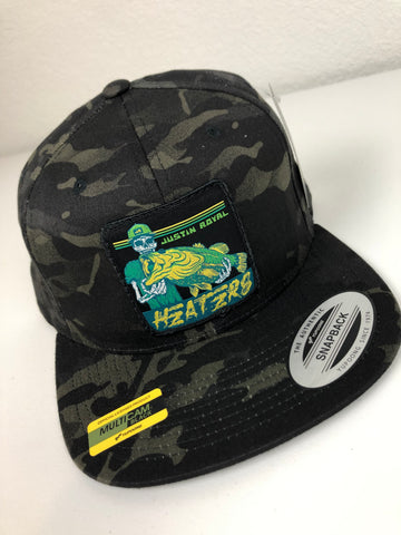 The "OG Heaters" Black Camo Flat Bill Snapback Hat